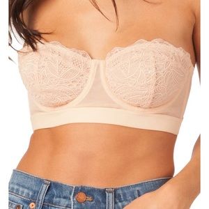 Lively lace strapless bra